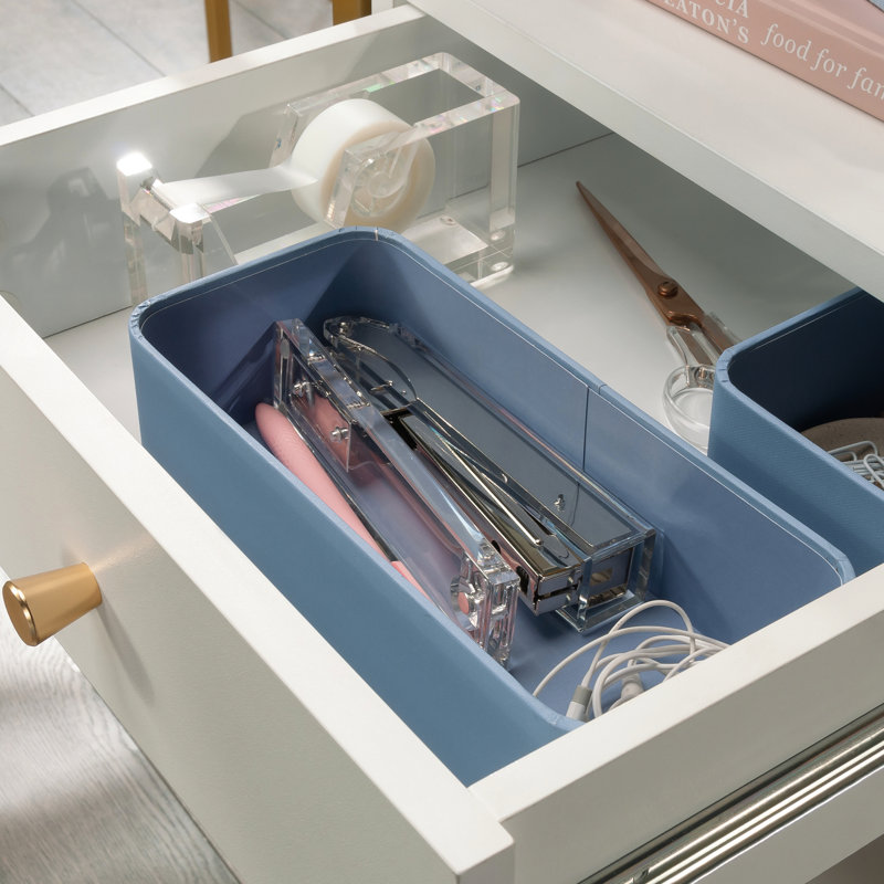 Bureau en L, finition blanche