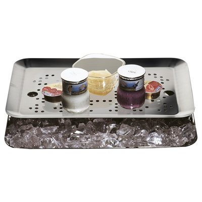 Plateau Royal Rectangular Seafood Presentation with Grill; Uno L: 14.96" W: 9.84" C: 101-1/2 Oz.