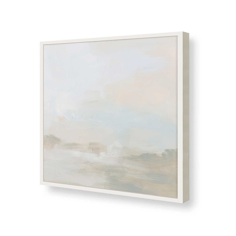 Impression Dawn's Soft Light II, H 21,5 po x l 21,5 po, Cadre ouvert à coins ouverts, blanc opaque