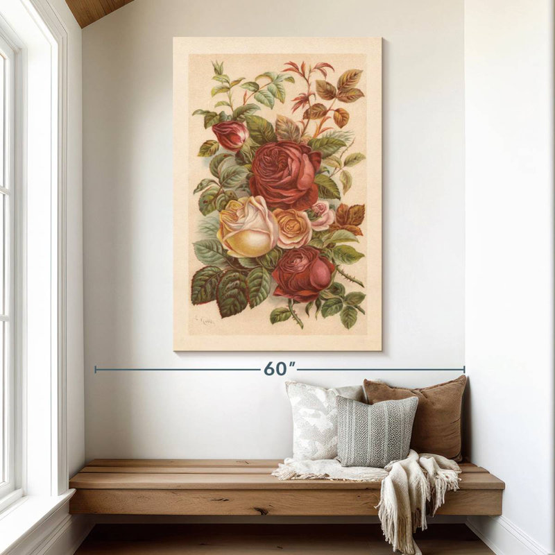 Chromolitographie Harnek Roses, H 51 po x l 34 po