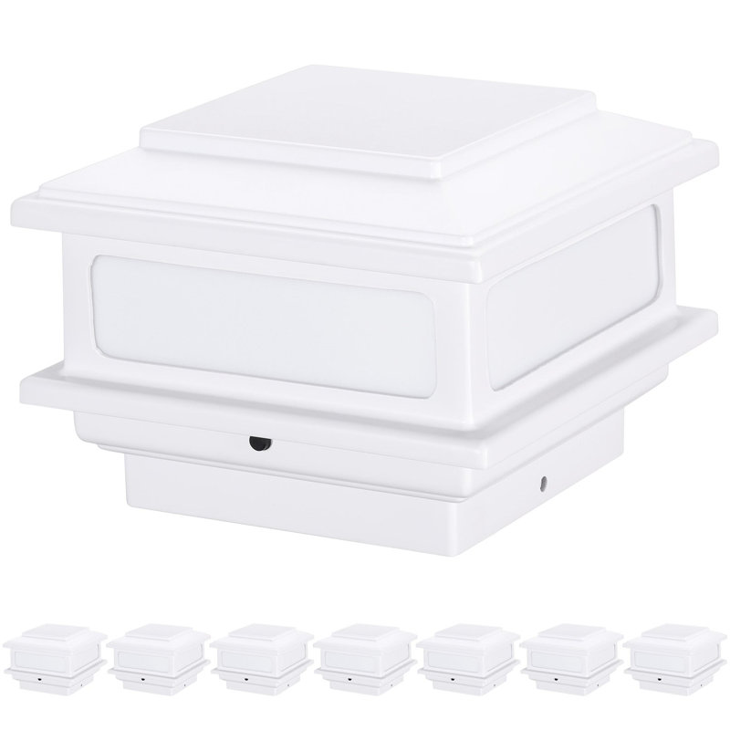 Éclairage de culot de poteau basse tension 5CCT 5W, convient aux poteaux 3,5 et 4 po, 12 à 24 V CA / CC, blanc, Blanc