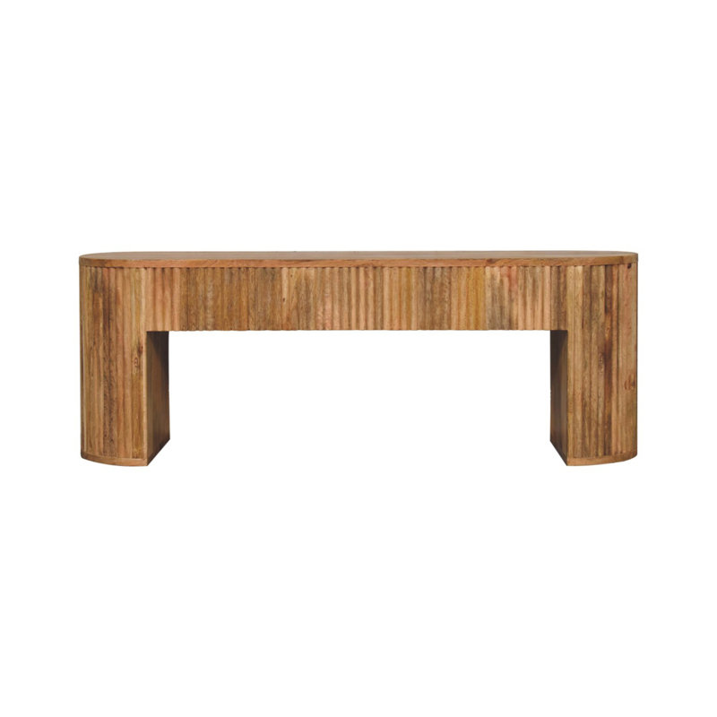 Solid Wood Soba Straight Media Unit, Oak