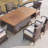 Moda 70 In. X 39 In. X 27 In. Rectangular Wicker Outdoor Gas Fire Pits Table With 6-Chairs-102747652
