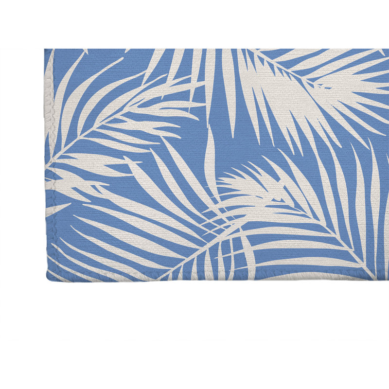 Tapis de bureau léger antidérapant Waving Palms, Bleu, L 36 po x P 24 po