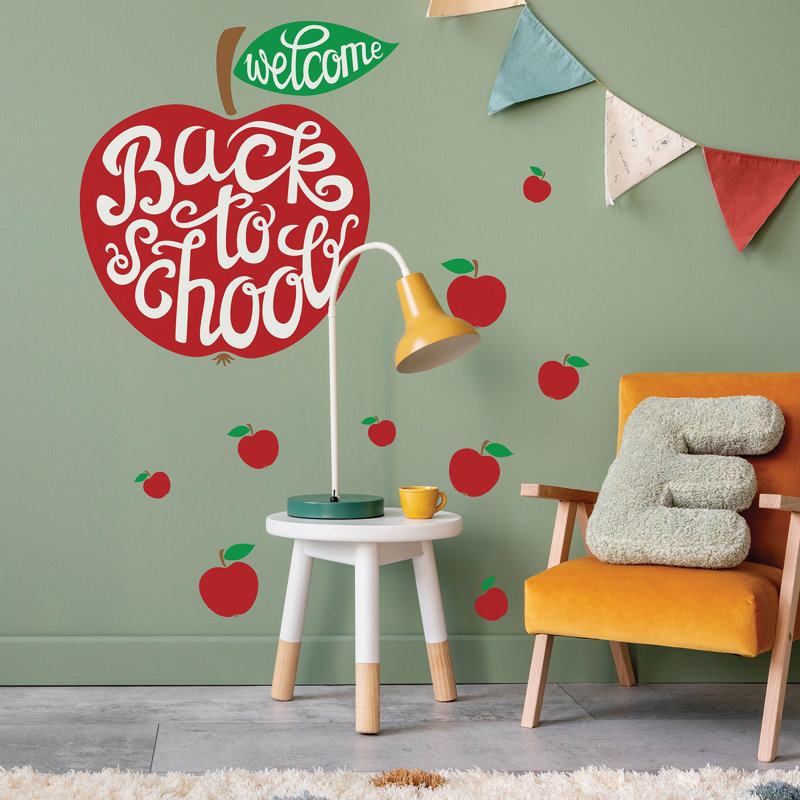 Back to School Apple Wall Decals