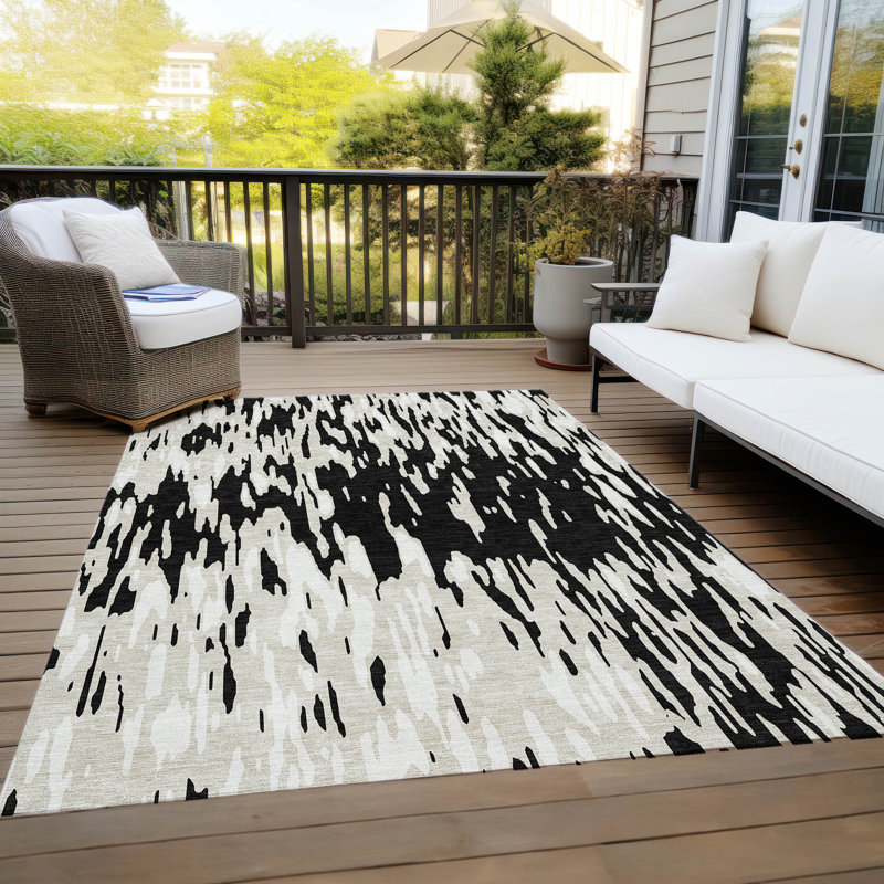 Tapis rectangulaire Aleighna avec envers antidérapant, Rectangle 10 pi x 14 pi