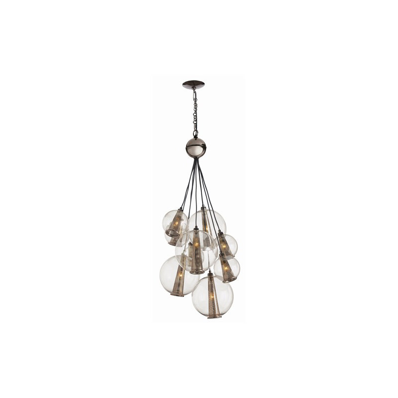 Laura Kirar 8 - Light Pendant, Brown Nickel/Smoke, 51" H x 28" W x 28" D