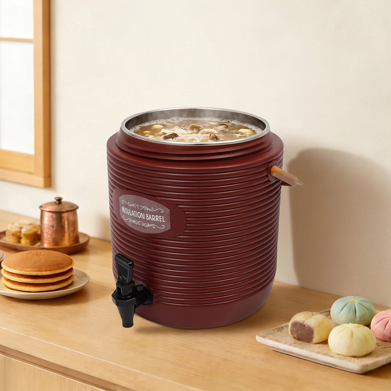 Distributeur de boissons chaudes et froides isolées avec distributeur de boissons 2.91Gal, Brun