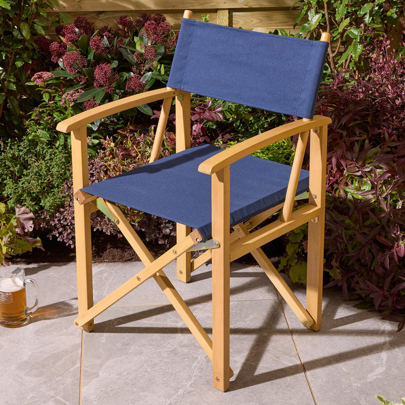 Rowlinson Ascot Folding Director's Chair, Midnight Blue