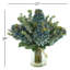Traditional Thistle Hydrangea and Lilac Arrangement in Glass Vase with Rope Accent-83630999