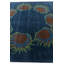 Tapis carré bleu marine Mullan