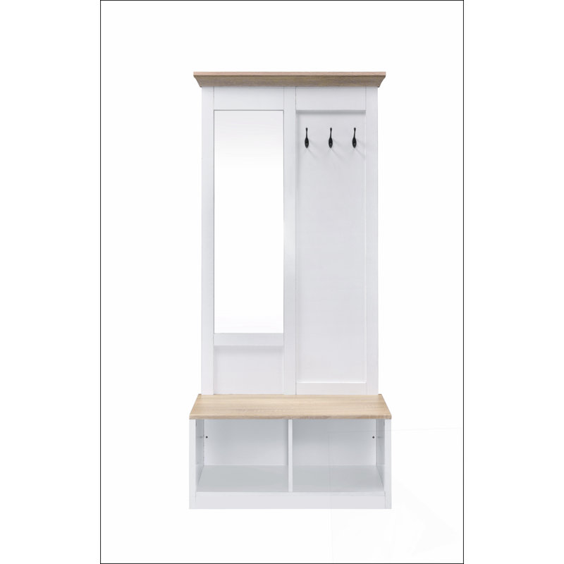 Melati Light Oak &  Finish Hall Tree Simple design, multi-functional use, classic and durable