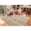 Tapis abstrait en polyester touffeté à la main beige / ivoire-661614609