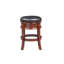 Tabouret de comptoir pivotant 24 po Sabi, bois massif, similicuir-69426696-69426697-69426701