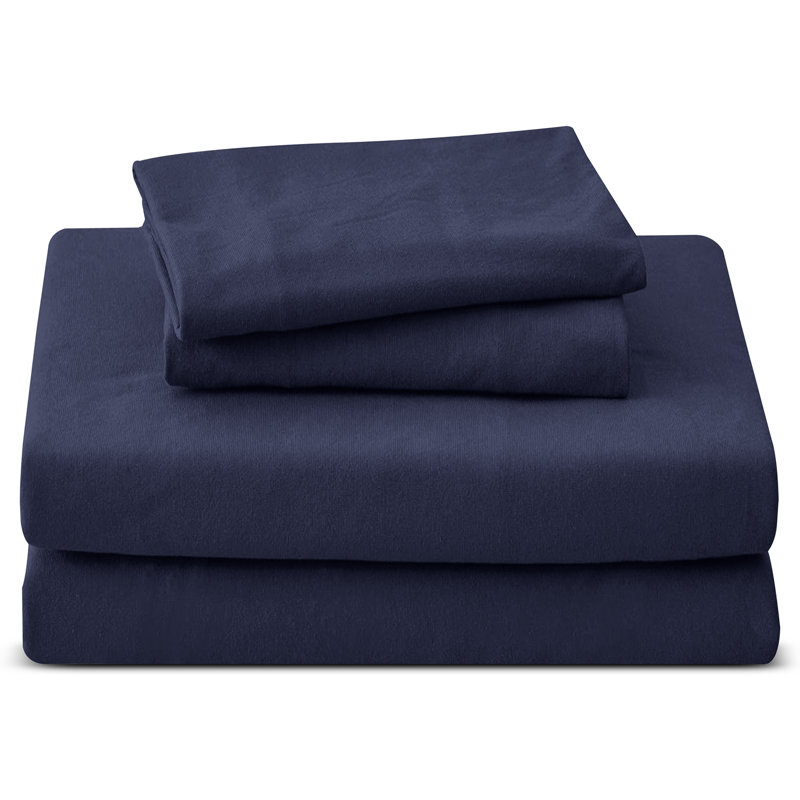 Luxury 4-Piece Microfiber Duvet Cover Complete Set, Double Duvet Cover + 3 Additional Pieces, Navy
