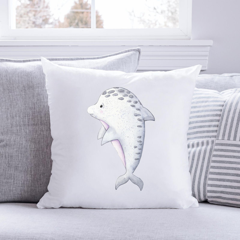 Nautical Sea Life_174 - Coussin décoratif avec coussin décoratif, H 18 po x l 18 po