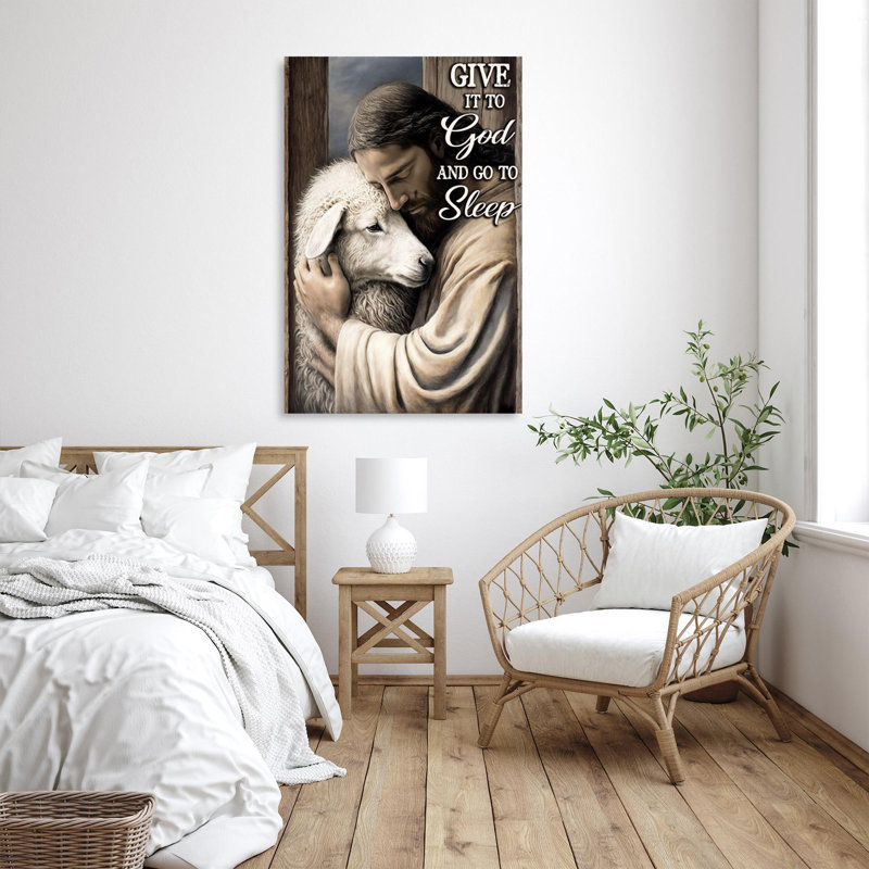 Offrez-le à Dieu et dormez - 1 pièce rectangulaire, H 36 po x l 24 po x P 1,25 po