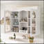Armoire murale polyvalente pour salle de bain avec tablettes réglables et miroir élégant