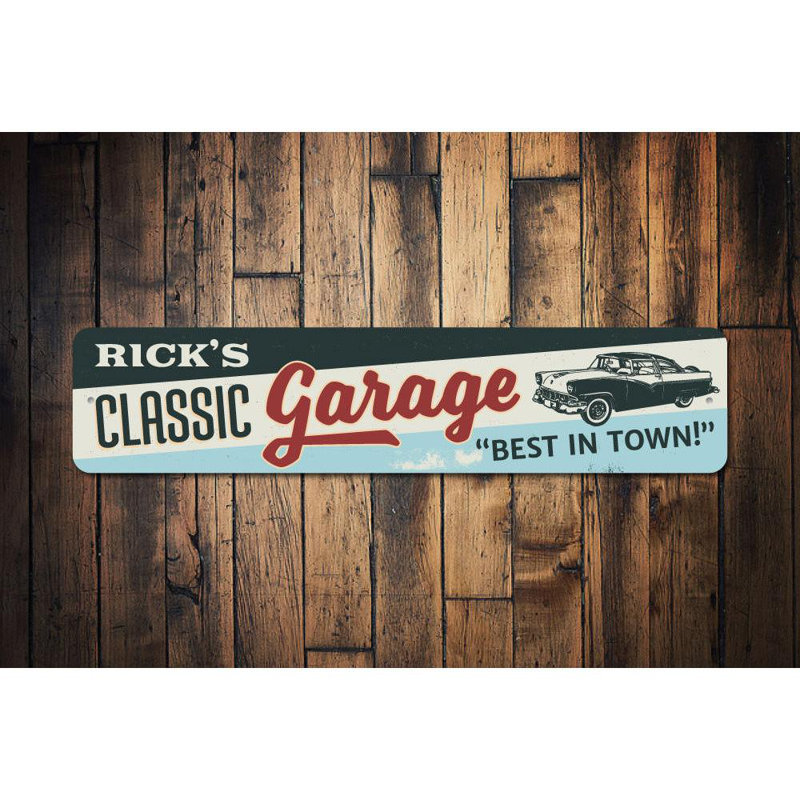 Enseigne en aluminium Classic Classic, H 4 po x l 18 po x P 0,04 po