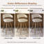 Tabouret de comptoir pivotant moderne de 25,8 po avec dossier incurvé et structure en bois-750795435