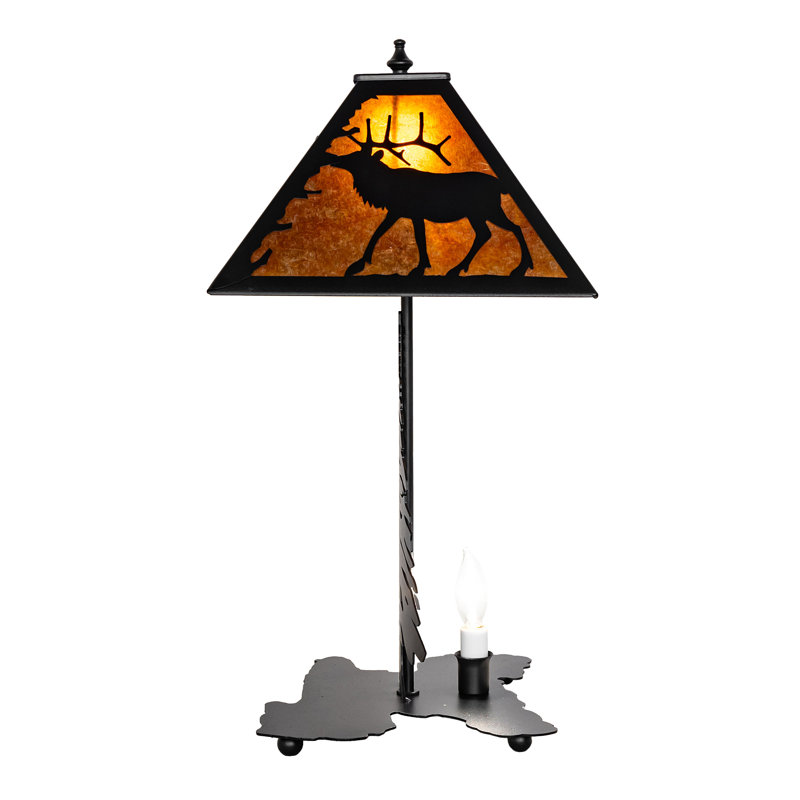 21" High Lone Elk Accent Lamp