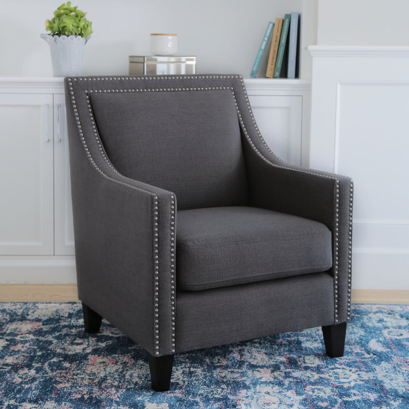 Fauteuil en polyester Hallie, Gris