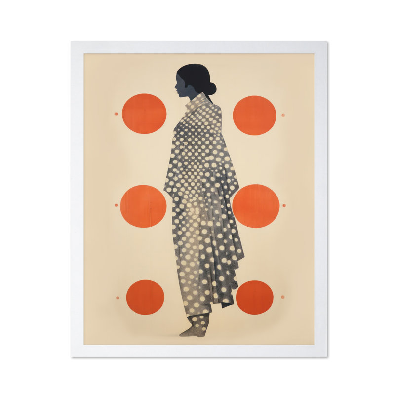 Female Silhouette No2, Poster, White Framed, 11"H x 14"W