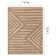 Fresno Brown Cream Modern Lines Area Rug