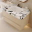 Meuble-lavabo flottant moderne 29,9 po avec comptoir en faux marbre et lavabo encastré en céramique, fixation murale pour petites salles de bain et appartements-134180563