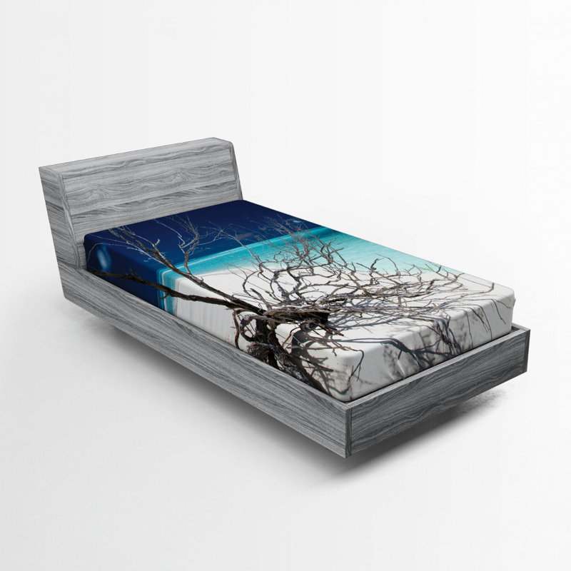 Drap-housse bois flottant, Drap-housse de taille simple