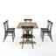 Table de salle à manger à tréteaux avec chaises en acier Heymann-55036184
