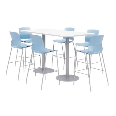 Ensemble de table de salle à manger rectangulaire 72 "et chaise