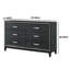 Commode double 6 tiroirs l 63 po