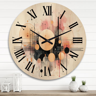 Horloge murale en bois massif Paynesville