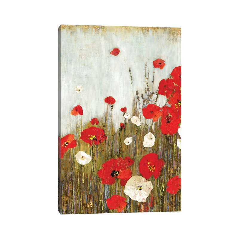 Scarlet Poppies by Asia Jensen - Wrapped Canvas Print, 101.6 cm H x 66.04 cm W x 1.91 cm D