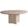 Modern Extendable Oak Round Dining Table