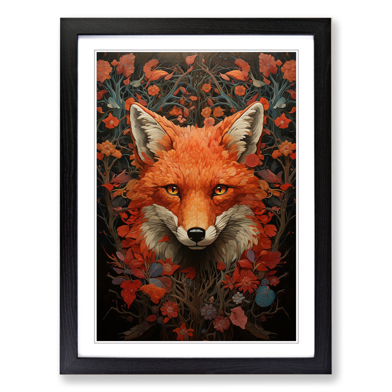 Single Picture Frame Print on Wood, 34cm H x 25cm W, Black Framed