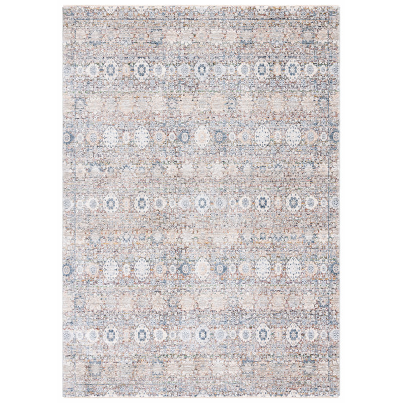 Tapis ivoire / bleu Princeton 963, Rectangle 5 pi x 8 pi