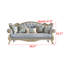 Canapé à accoudoirs arrondis en cuir 88,9 po European Light Luxury-101704982
