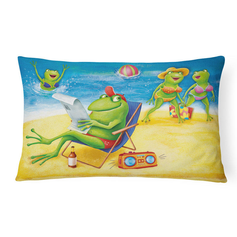  Coussin décoratif intérieur / extérieur Frogs on the Beach