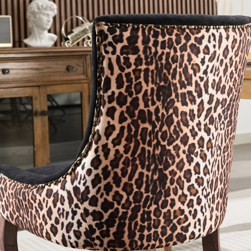 2 chaises de salle à manger Leopard