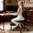Ergonomic Kneeling Chair - Adjustable Cross-Legged Office Chair with 360° Footrest, PU Leather Seat & Wheels for Active Sitting, Home Office, ADHD & Meditation, Black-848884585