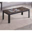 Ensemble de 3 pièces Table basse rectangulaire de style traditionnel Table de bout carrée Pieds en bois Plateau en faux marbre Mobilier en bois brun-355398178
