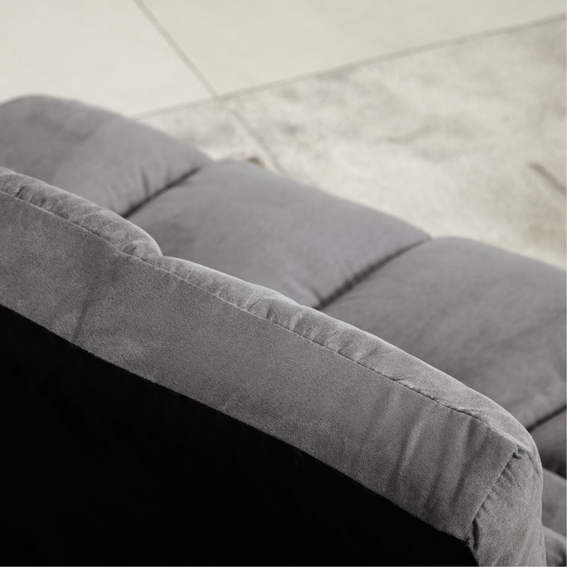 Fauteuil-lit convertible, canapé-lit pliant avec 2 coussins, réglable, gris foncé, canapé-lit gris Idea