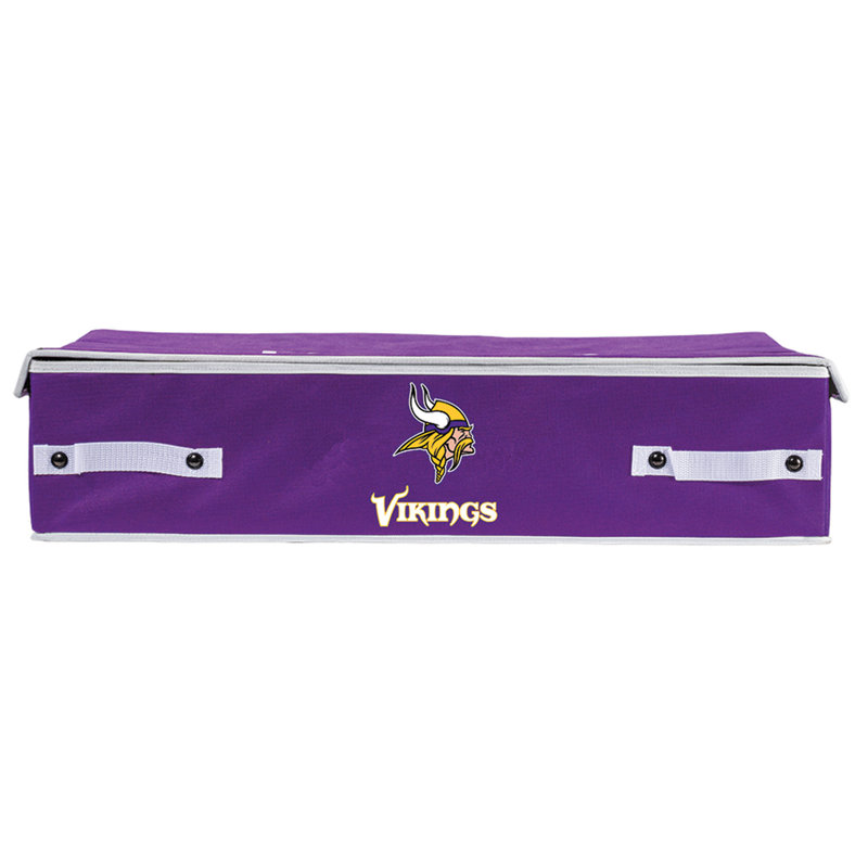 Franklin Sports Mesh Decorative Bin, Minnesota Vikings, 6.5 H x 18 W x 26 D