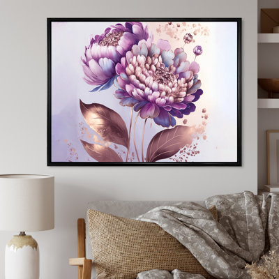 " Pink And Gold Zinnia Flowers II "