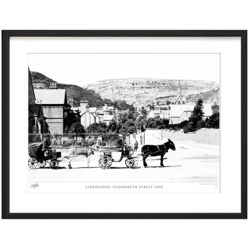 Llandudno, Gloddaeth Street 1890 - Single Picture Frame Print, 40cm H x 50cm W x 2.3cm D