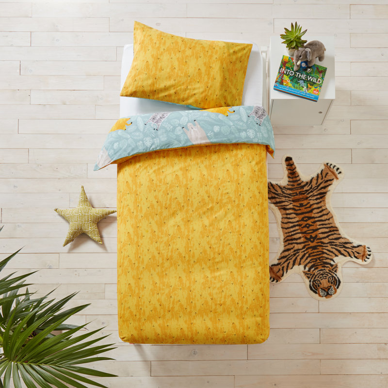Derron Cotton Floral Duvet Cover Set with Pillowcases Included, 200 x 200cm Duvet Cover + 2 Pillowcases (50 x 75)