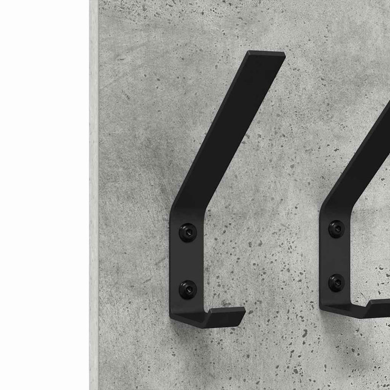 Wall-Mounted Coat Rack Wall-Mounted 20 X 1.5 X 100 Cm, Concrete Grey