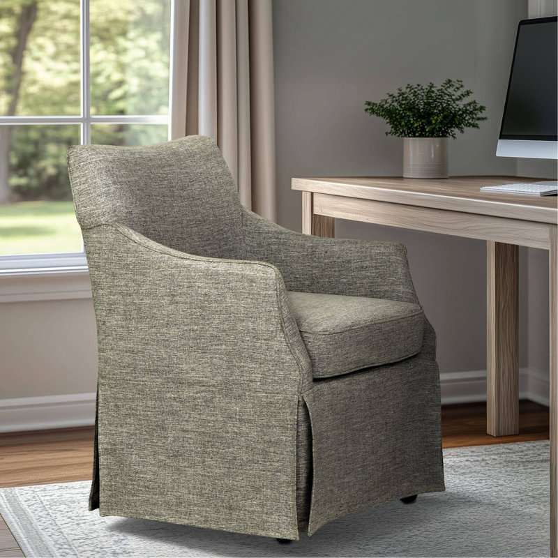 Chaise avec accoudoirs de salle à manger London, Gris